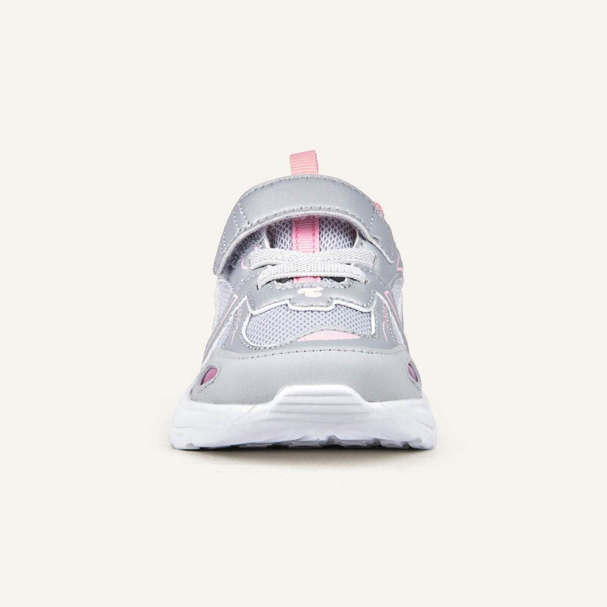 Play Infant in silver pink, straight-on front view with the strap centred.